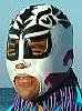 White-masked Mexican surfer